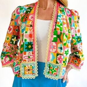 CeliaB Celia B Cantabrico Multi Geometric Open-Front Women's lightweight Jacket